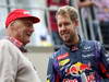 GP BRASILE, 24.11.2013 - Gara, Nikki Lauda (AU), Mercedes e Sebastian Vettel (GER) Red Bull Racing RB9 
