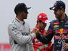 GP BRASILE, 24.11.2013 - Gara, Lewis Hamilton (GBR) Mercedes AMG F1 W04 e Sebastian Vettel (GER) Red Bull Racing RB9 