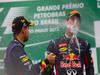 GP BRASILE, 24.11.2013 - Gara, Sebastian Vettel (GER) Red Bull Racing RB9 vincitore e secondo Mark Webber (AUS) Red Bull Racing RB9 