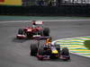 GP BRASILE, 24.11.2013 - Gara, Mark Webber (AUS) Red Bull Racing RB9 davanti a Fernando Alonso (ESP) Ferrari F138 