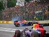 GP BRASILE, 24.11.2013 - Gara, Sebastian Vettel (GER) Red Bull Racing RB9 makes donuts