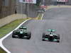 GP BRASILE, 24.11.2013 - Gara, Giedo Van der Garde (NED), Caterham F1 Team CT03 e Lewis Hamilton (GBR) Mercedes AMG F1 W04 
