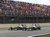 GP BRASILE, 24.11.2013 - Gara, Nico Rosberg (GER) Mercedes AMG F1 W04 e Lewis Hamilton (GBR) Mercedes AMG F1 W04 