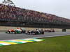 GP BRASILE, 24.11.2013 - Gara, Adrian Sutil (GER), Sahara Force India F1 Team VJM06 e Esteban Gutierrez (MEX), Sauber F1 Team C32 