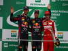 GP BRASILE, 24.11.2013 - Gara, Sebastian Vettel (GER) Red Bull Racing RB9 vincitore, secondo Mark Webber (AUS) Red Bull Racing RB9 e terzo Fernando Alonso (ESP) Ferrari F138 
