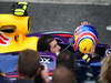 GP BRASILE, 24.11.2013 - Gara, Mark Webber (AUS) Red Bull Racing RB9 arrived at Parc ferm without helmet