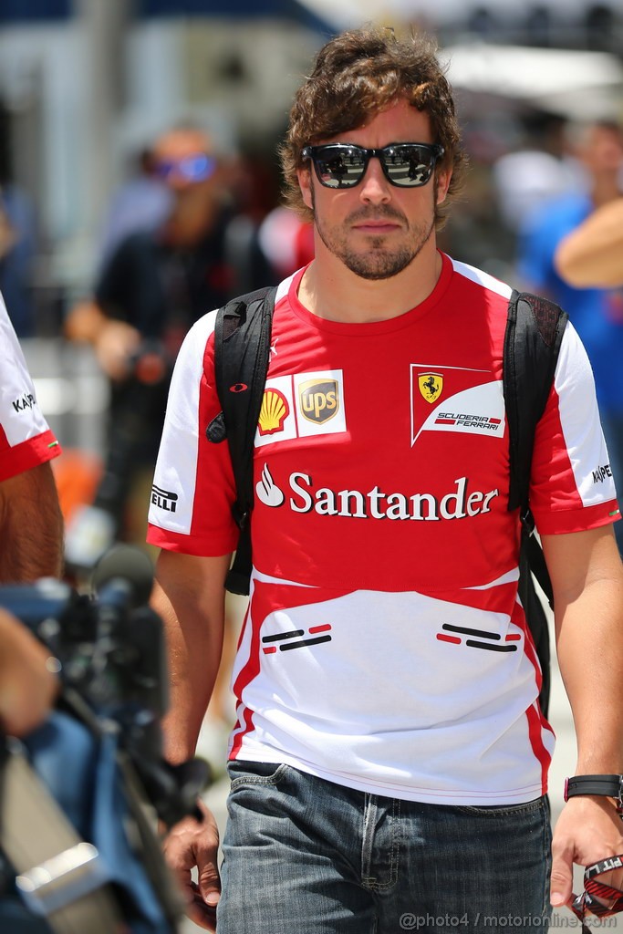 GP BRASILE, 21.11.2013- Fernando Alonso (ESP) Ferrari F138