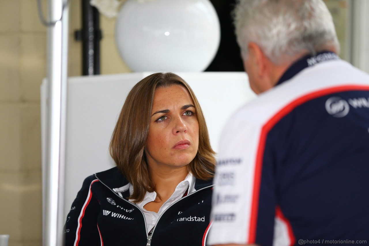 GP BRASILE, 23.11.2013- Claire Williams (GBR) Williams Deputy Team Principal. 