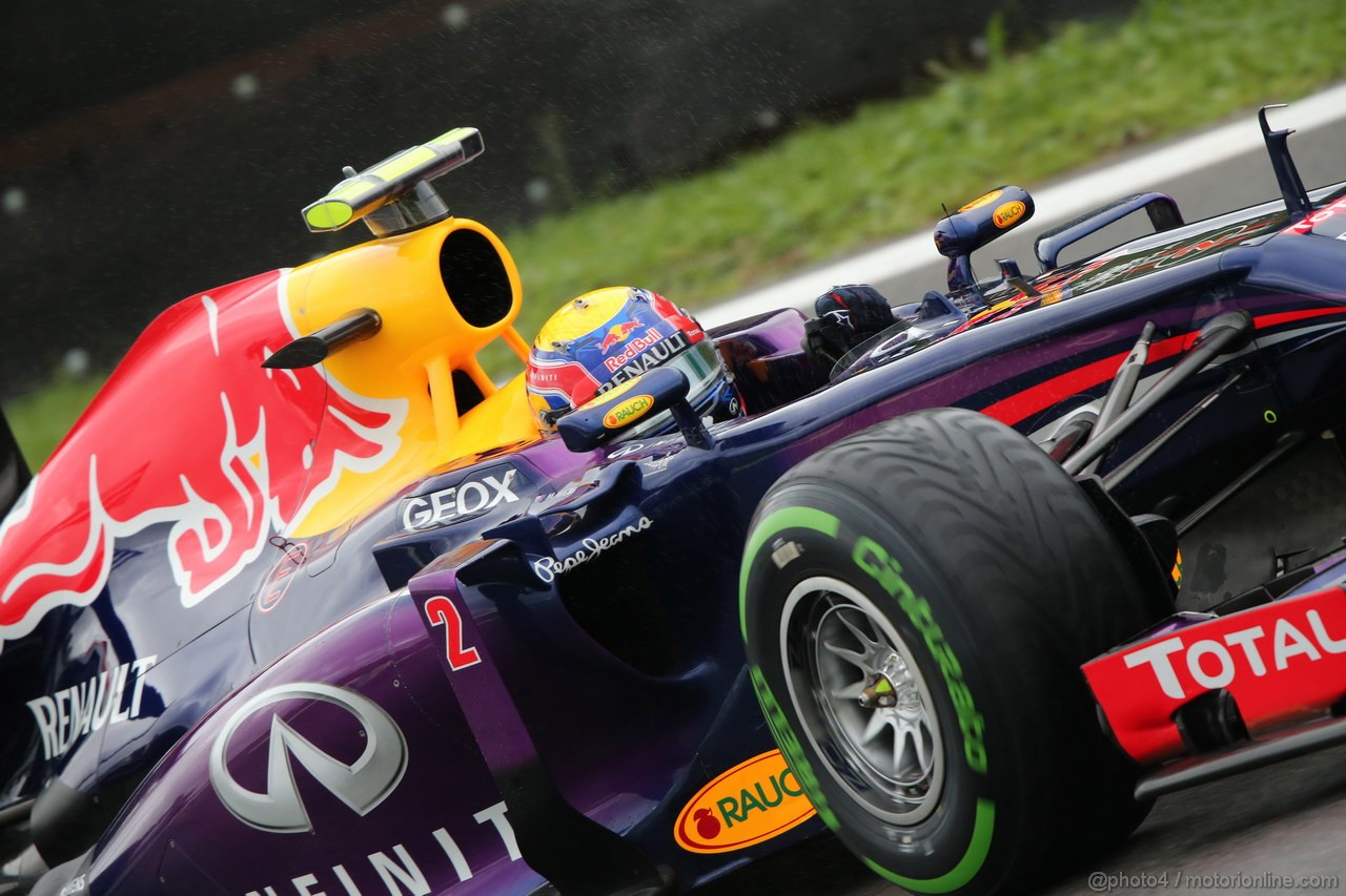 GP BRASILE, 23.11.2013- Prove Libere 3, Mark Webber (AUS) Red Bull Racing RB9 