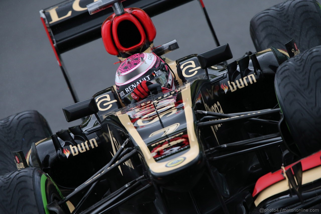 GP BRASILE, 23.11.2013- Prove Libere 3, Heikki Kovalainen (FIN) Lotus F1 Team E21  