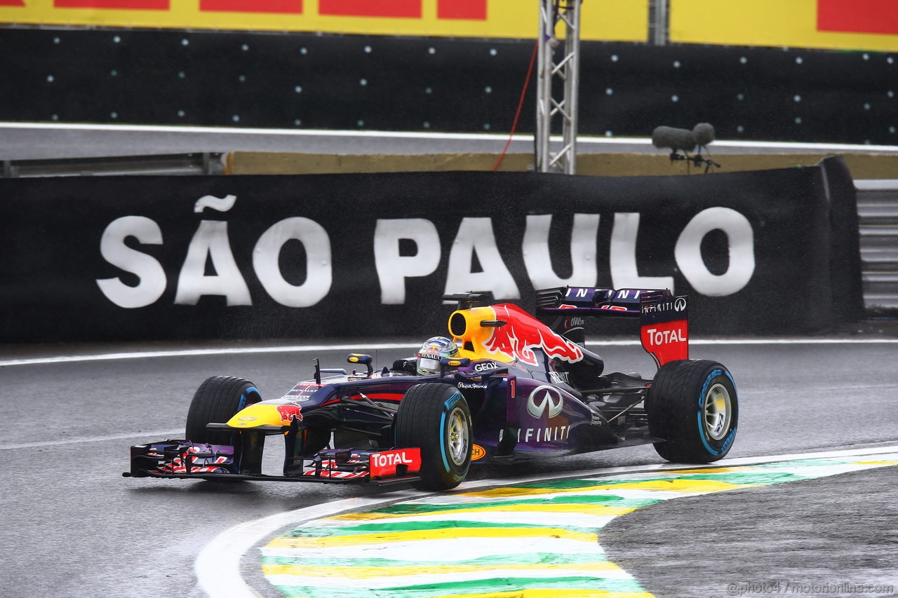 GP BRASILE, 23.11.2013- Prove Libere 3, Sebastian Vettel (GER) Red Bull Racing RB9
