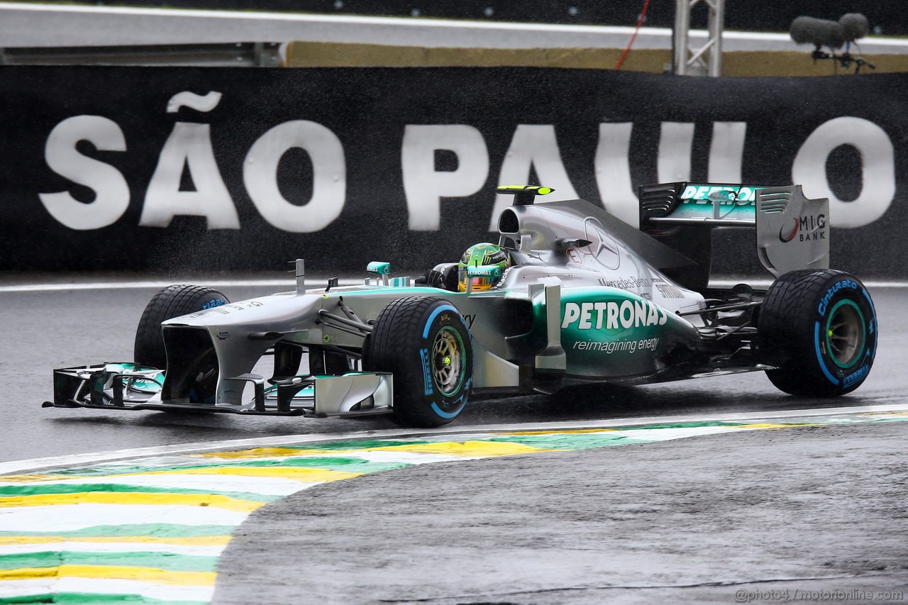 GP BRASILE, 23.11.2013- Prove Libere 3, Lewis Hamilton (GBR) Mercedes AMG F1 W04 