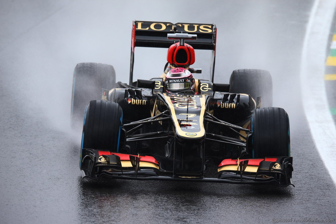 GP BRASILE, 23.11.2013- Prove Libere 3, Heikki Kovalainen (FIN) Lotus F1 Team E21  
