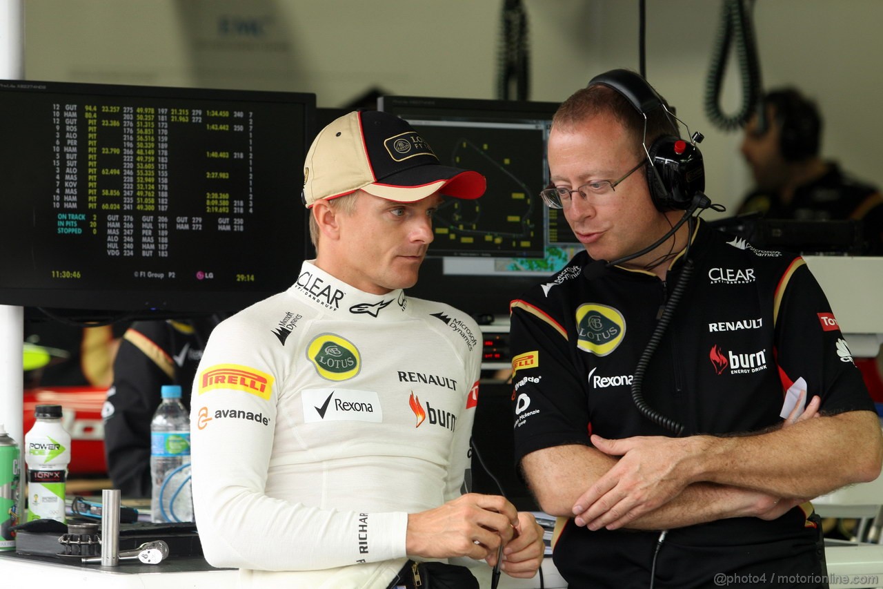 GP BRASILE, 23.11.2013- Prove Libere 3, Heikki Kovalainen (FIN) Lotus F1 Team E21