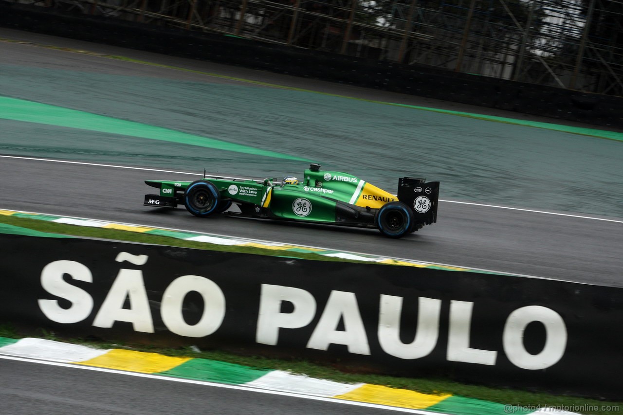 GP BRASILE, 23.11.2013- Prove Libere 3, Charles Pic (FRA) Caterham F1 Team CT03 