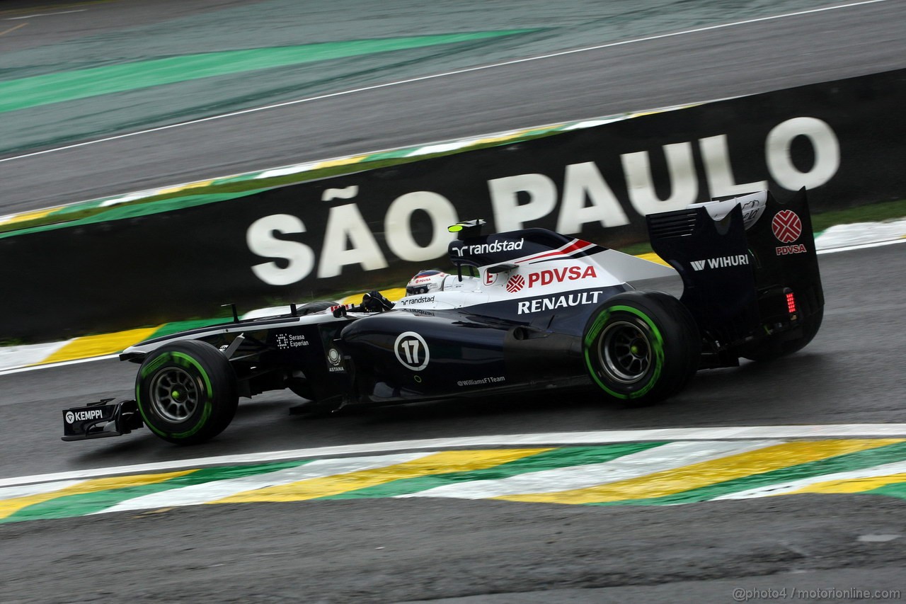 GP BRASILE, 23.11.2013- Prove Libere 3, Valtteri Bottas (FIN), Williams F1 Team FW35 