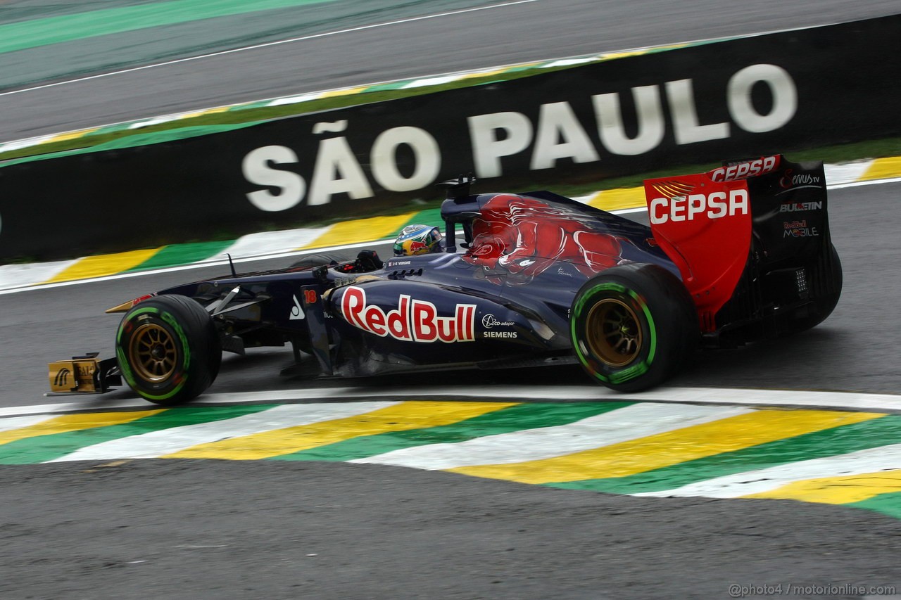 GP BRASILE, 23.11.2013- Prove Libere 3, Jean-Eric Vergne (FRA) Scuderia Toro Rosso STR8