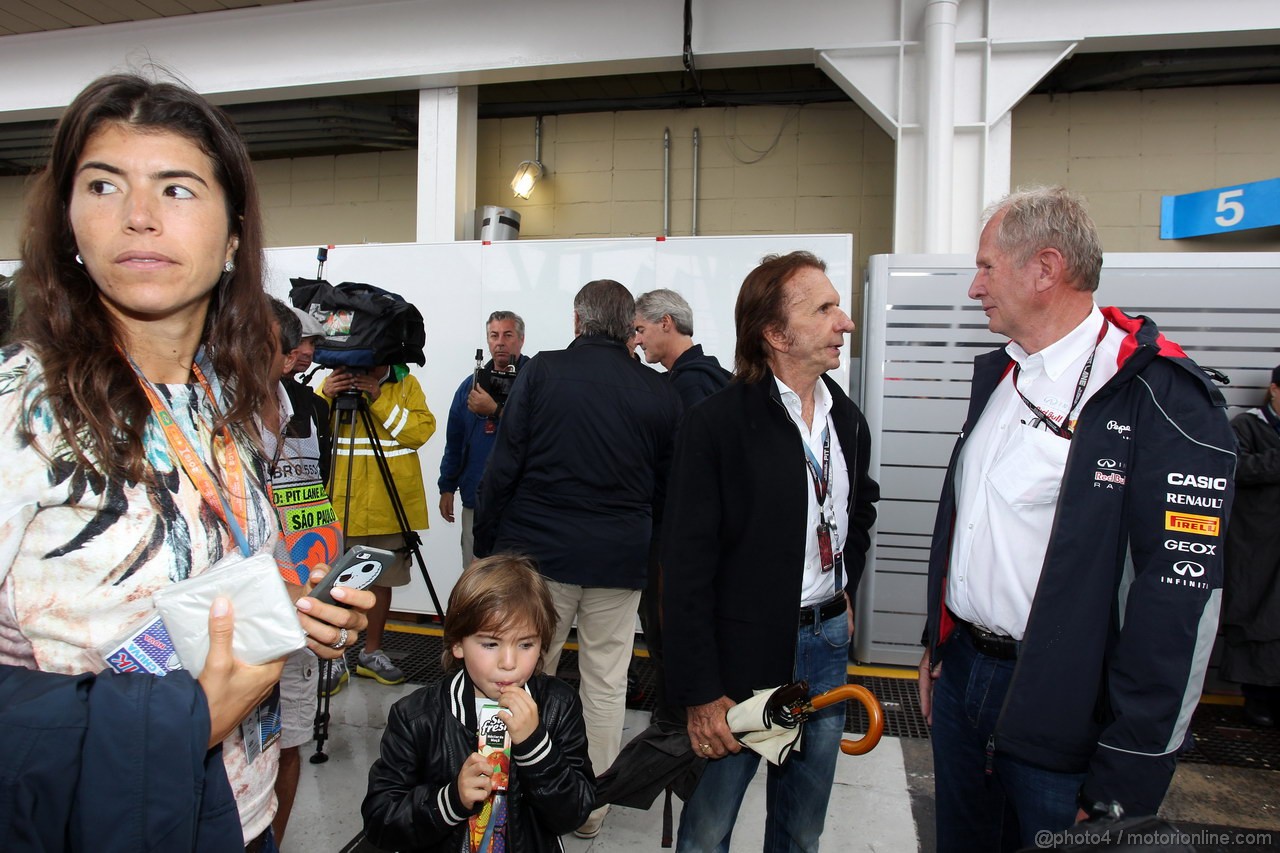 GP BRASILE, 23.11.2013- Prove Libere 3, Emerson Fittipaldi (BRA), Ex F1 Champion e Helmut Marko (AUT), Red Bull Racing, Red Bull Advisor 