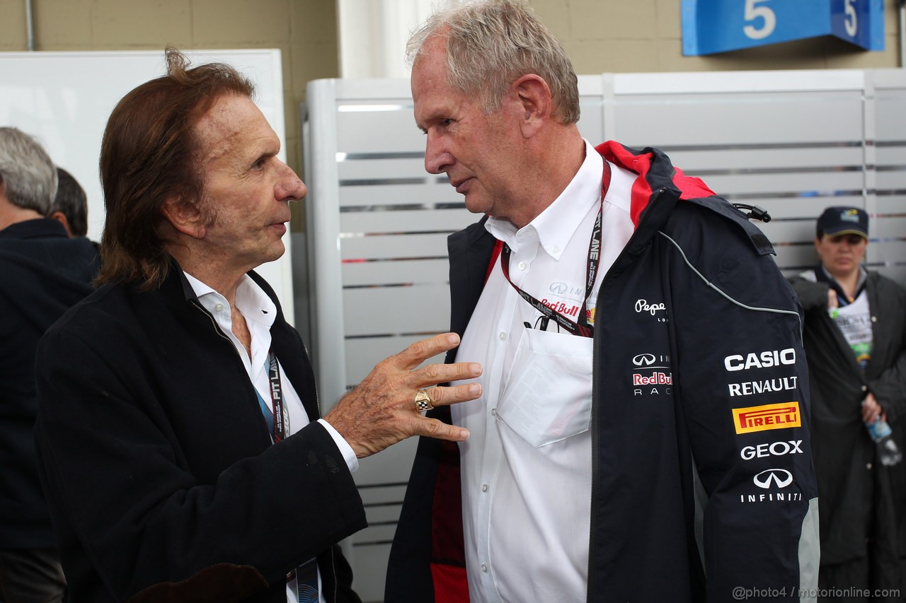 GP BRASILE, 23.11.2013- Prove Libere 3, Emerson Fittipaldi (BRA), Ex F1 Champion e Helmut Marko (AUT), Red Bull Racing, Red Bull Advisor