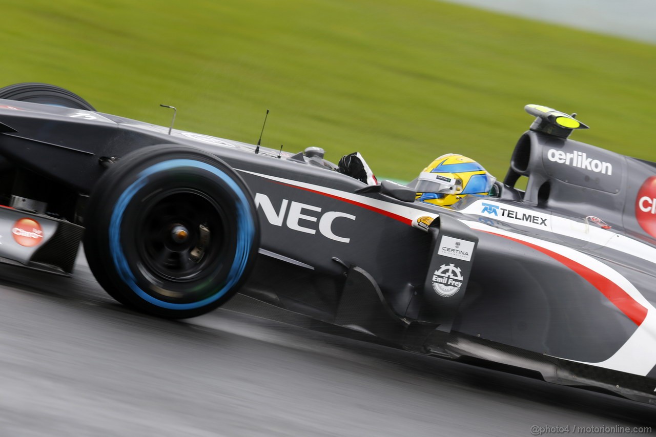 GP BRASILE, 23.11.2013- Prove Libere 3, Esteban Gutierrez (MEX), Sauber F1 Team C32 