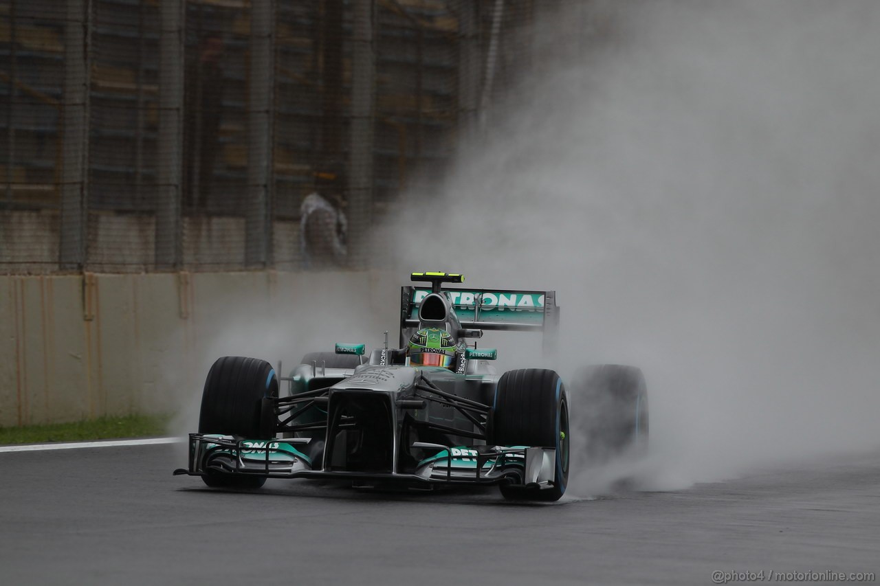 GP BRASILE, 23.11.2013- Prove Libere 3, Lewis Hamilton (GBR) Mercedes AMG F1 W04 