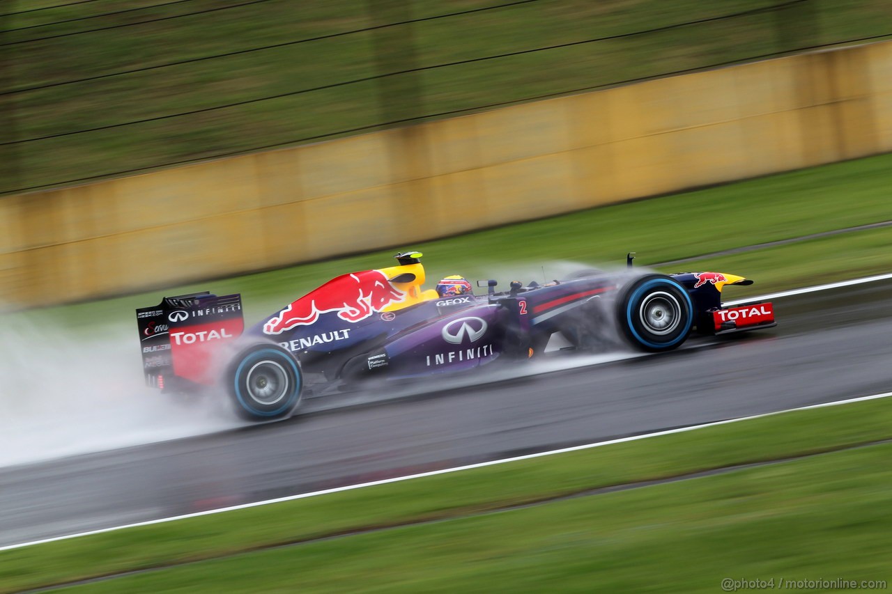 GP BRASILE, 23.11.2013- Prove Libere 3, Mark Webber (AUS) Red Bull Racing RB9