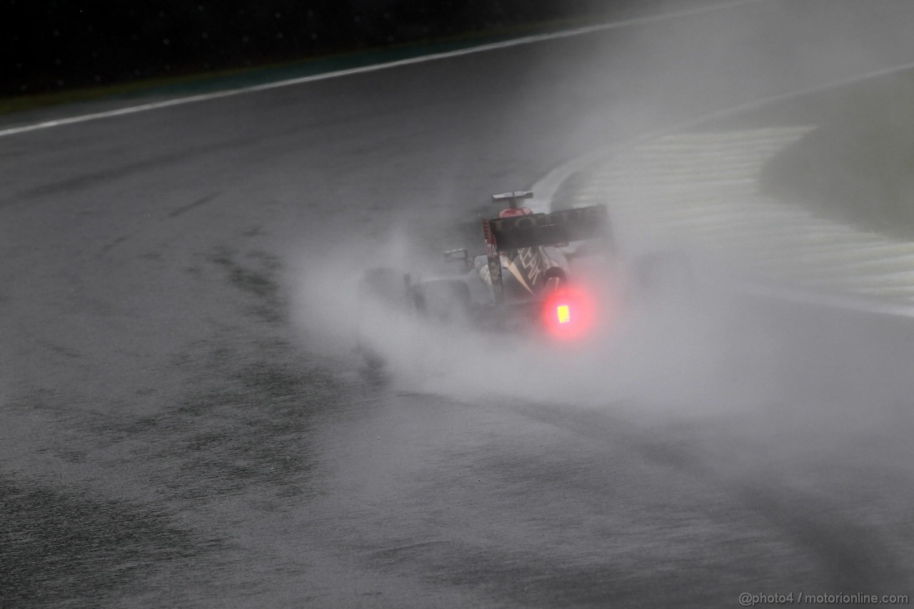 GP BRASILE, 23.11.2013- Prove Libere 3, Heikki Kovalainen (FIN) Lotus F1 Team E21  
