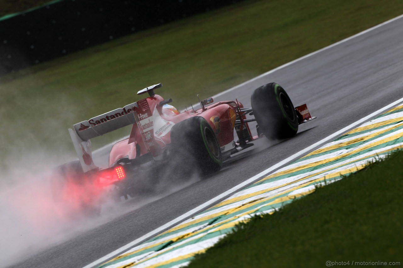 GP BRASILE, 23.11.2013- Prove Libere 3, Fernando Alonso (ESP) Ferrari F138 