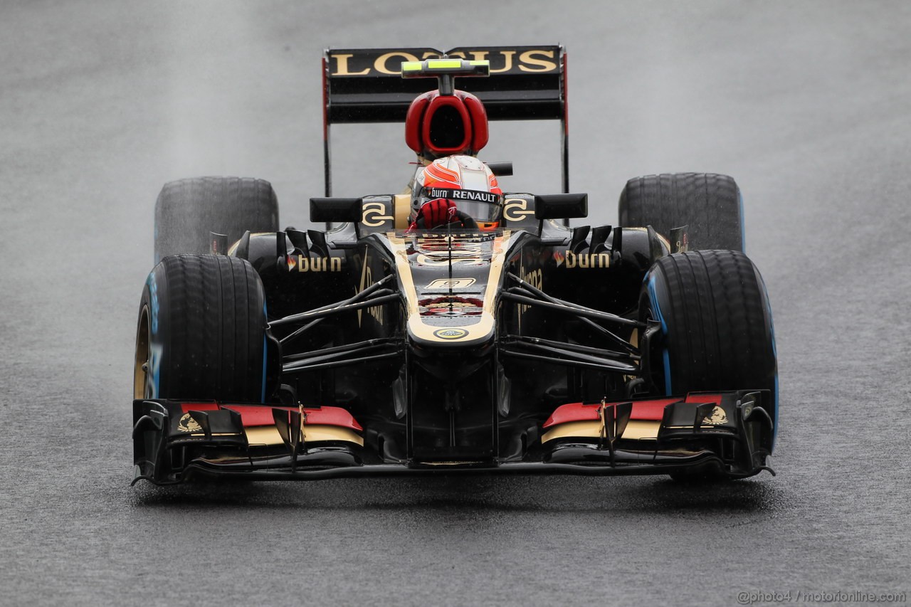 GP BRASILE, 23.11.2013- Prove Libere 3, Romain Grosjean (FRA) Lotus F1 Team E21 