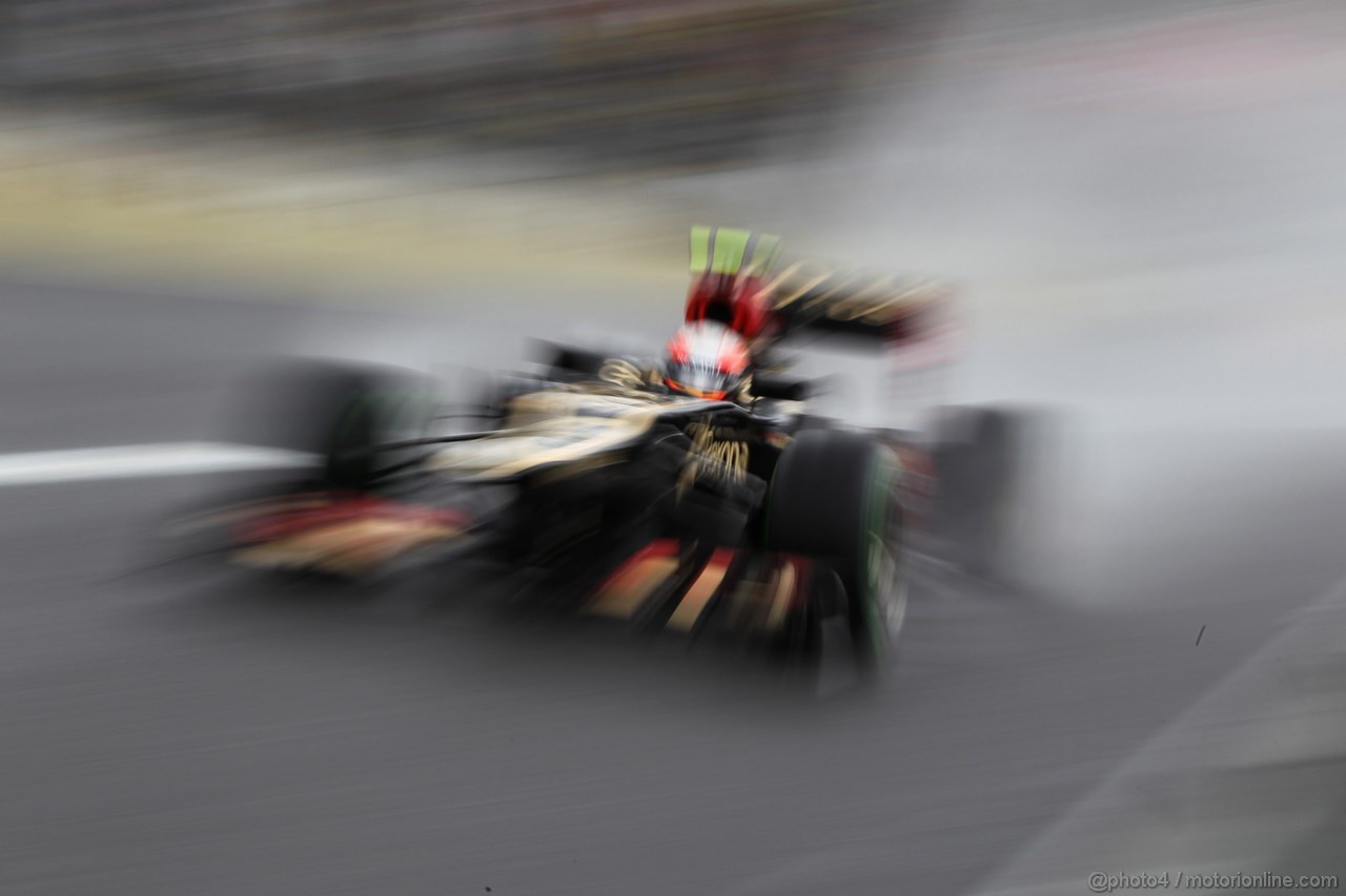 GP BRASILE, 23.11.2013- Prove Libere 3, Romain Grosjean (FRA) Lotus F1 Team E21 