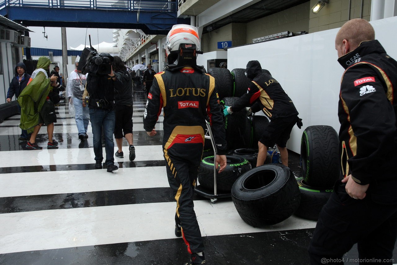 GP BRASILE, 23.11.2013- Qualifiche, Romain Grosjean (FRA) Lotus F1 Team E21 