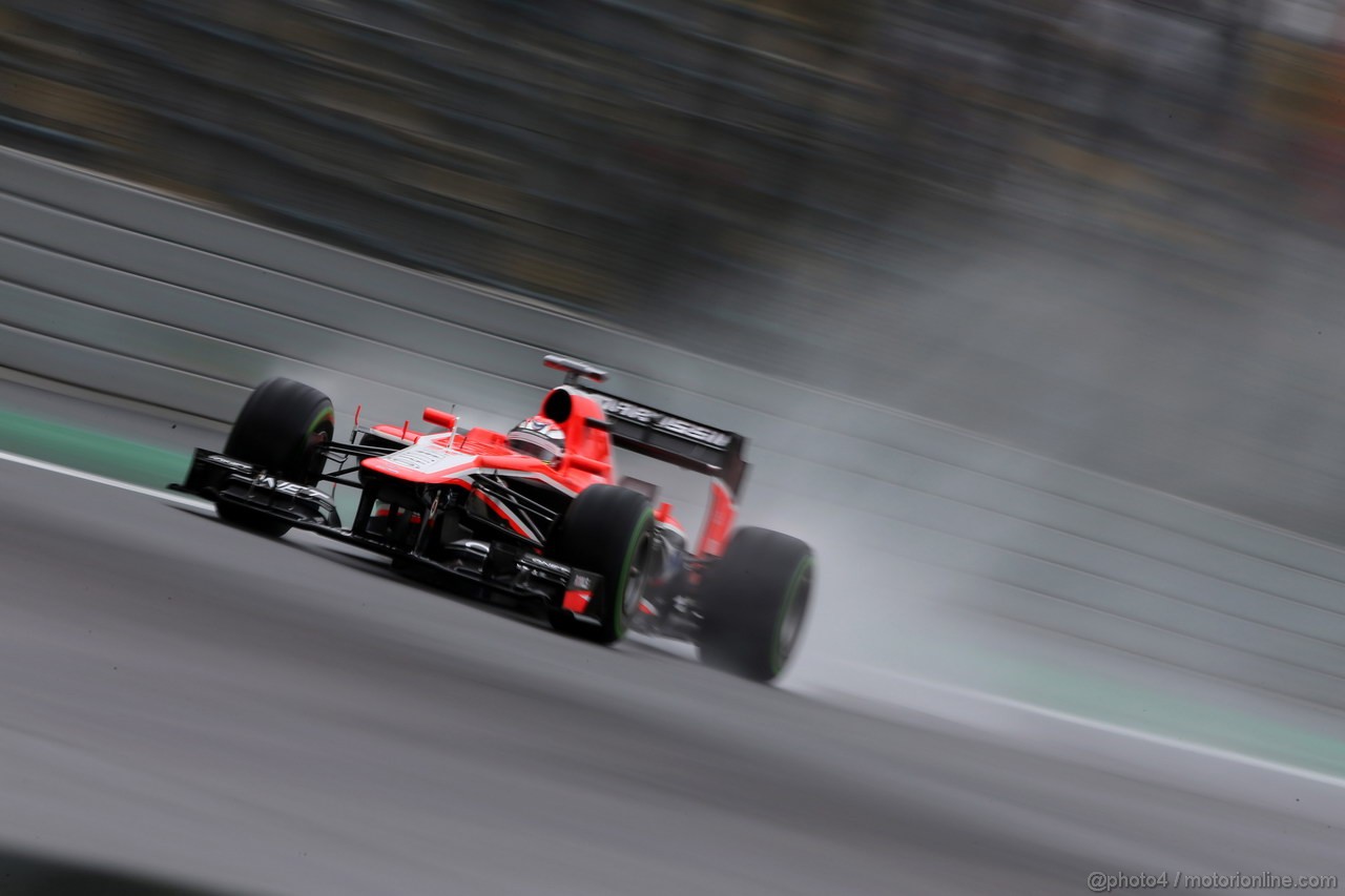 GP BRASILE, 23.11.2013- Qualifiche, Jules Bianchi (FRA) Marussia F1 Team MR02 