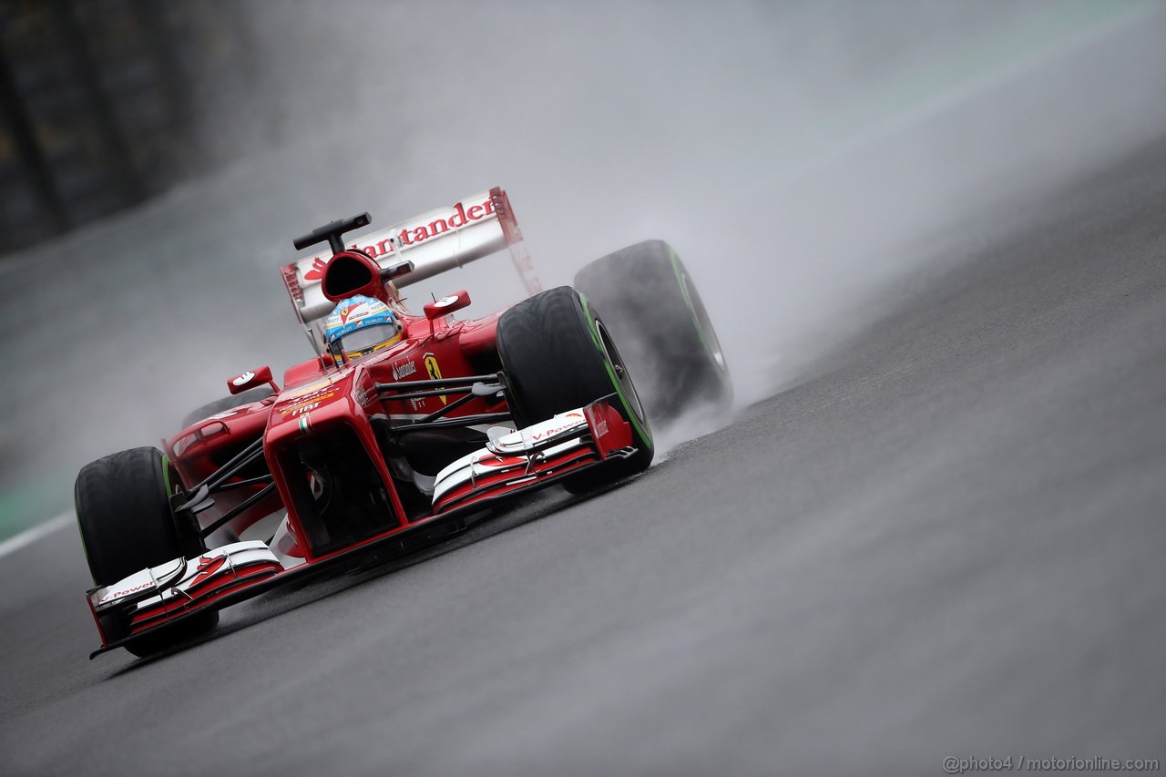GP BRASILE, 23.11.2013- Qualifiche, Fernando Alonso (ESP) Ferrari F138 