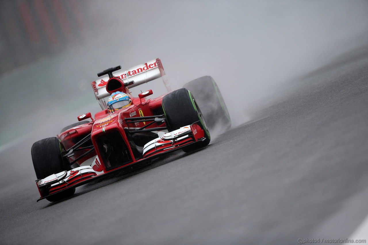 GP BRASILE, 23.11.2013- Qualifiche, Fernando Alonso (ESP) Ferrari F138 