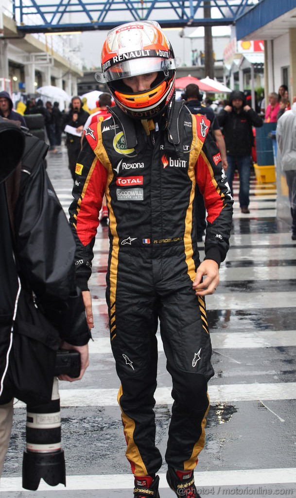 GP BRASILE, 23.11.2013- Qualifiche, Romain Grosjean (FRA) Lotus F1 Team E21 