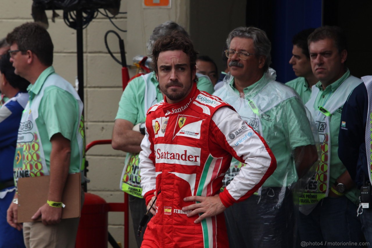 GP BRASILE, 23.11.2013- Qualifiche, Fernando Alonso (ESP) Ferrari F138 