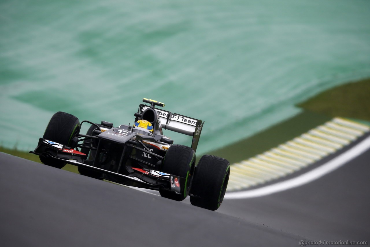GP BRASILE, 23.11.2013- Qualifiche, Esteban Gutierrez (MEX), Sauber F1 Team C32 
