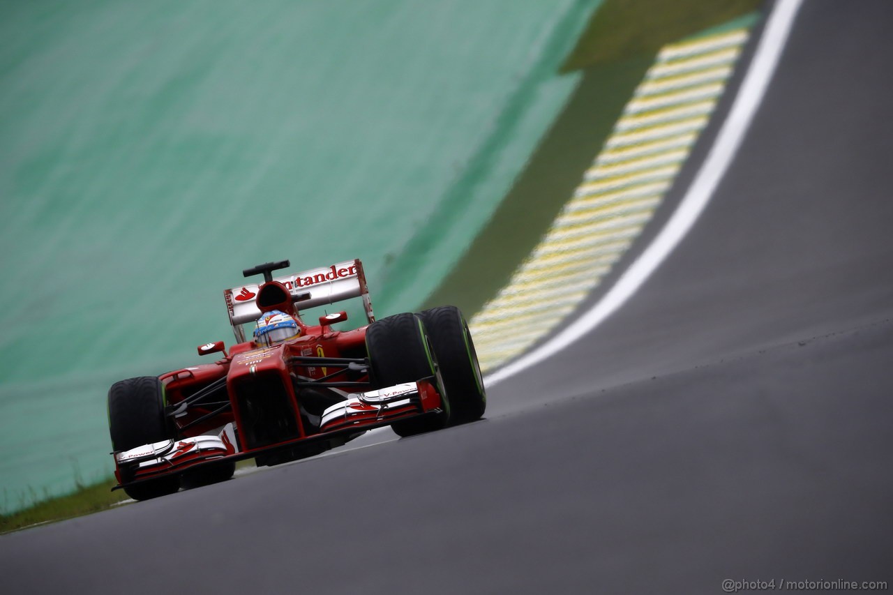 GP BRASILE, 23.11.2013- Qualifiche, Fernando Alonso (ESP) Ferrari F138 