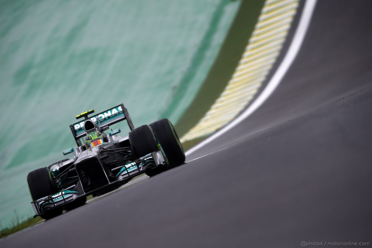 GP BRASILE, 23.11.2013- Qualifiche, Lewis Hamilton (GBR) Mercedes AMG F1 W04 