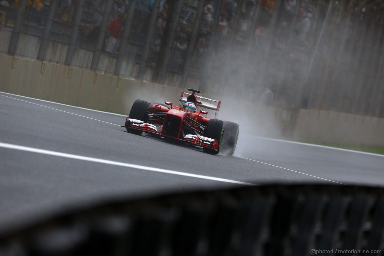 GP BRASILE, 23.11.2013- Qualifiche, Fernando Alonso (ESP) Ferrari F138 