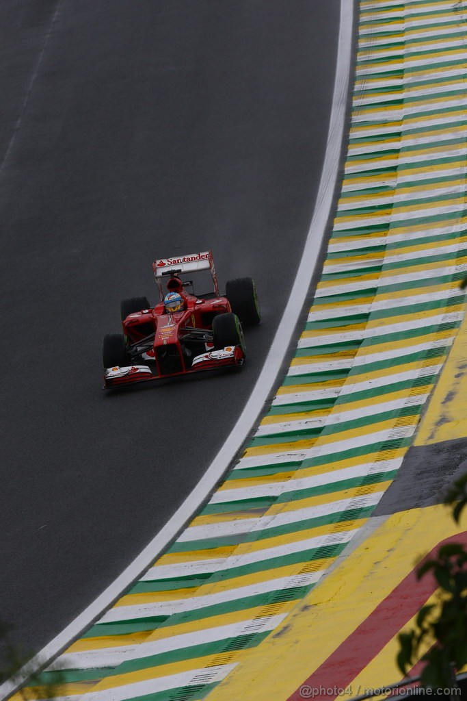 GP BRASILE, 23.11.2013- Qualifiche, Fernando Alonso (ESP) Ferrari F138 