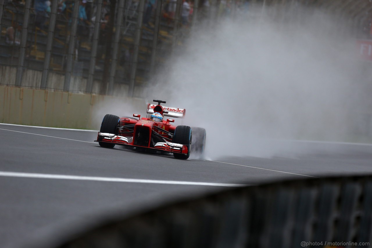 GP BRASILE, 23.11.2013- Qualifiche, Fernando Alonso (ESP) Ferrari F138 