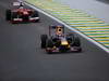 GP BRASILE, 23.11.2013- Qualifiche, Mark Webber (AUS) Red Bull Racing RB9 e Fernando Alonso (ESP) Ferrari F138 