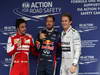 GP BRASILE, 23.11.2013- Qualifiche, terzo Fernando Alonso (ESP) Ferrari F138, Sebastian Vettel (GER) Red Bull Racing RB9 pole position e secondo Nico Rosberg (GER) Mercedes AMG F1 W04