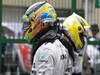 GP BRASILE, 23.11.2013- Qualifiche, Lewis Hamilton (GBR) Mercedes AMG F1 W04 e Nico Rosberg (GER) Mercedes AMG F1 W04 