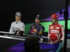 GP BRASILE, 23.11.2013- Qualifiche, Conferenza Stampa, Nico Rosberg (GER) Mercedes AMG F1 W04, Sebastian Vettel (GER) Red Bull Racing RB9 e Fernando Alonso (ESP) Ferrari F138 