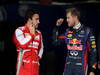 GP BRASILE, 23.11.2013- Qualifiche, Fernando Alonso (ESP) Ferrari F138 e Sebastian Vettel (GER) Red Bull Racing RB9