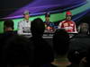 GP BRASILE, 23.11.2013- Qualifiche, Conferenza Stampa, Nico Rosberg (GER) Mercedes AMG F1 W04, Sebastian Vettel (GER) Red Bull Racing RB9 e Fernando Alonso (ESP) Ferrari F138