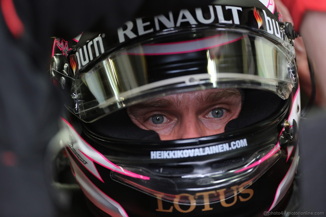 GP BRASILE, 22.11.2013- Prove Libere 1, Heikki Kovalainen (FIN) Lotus F1 Team E21  