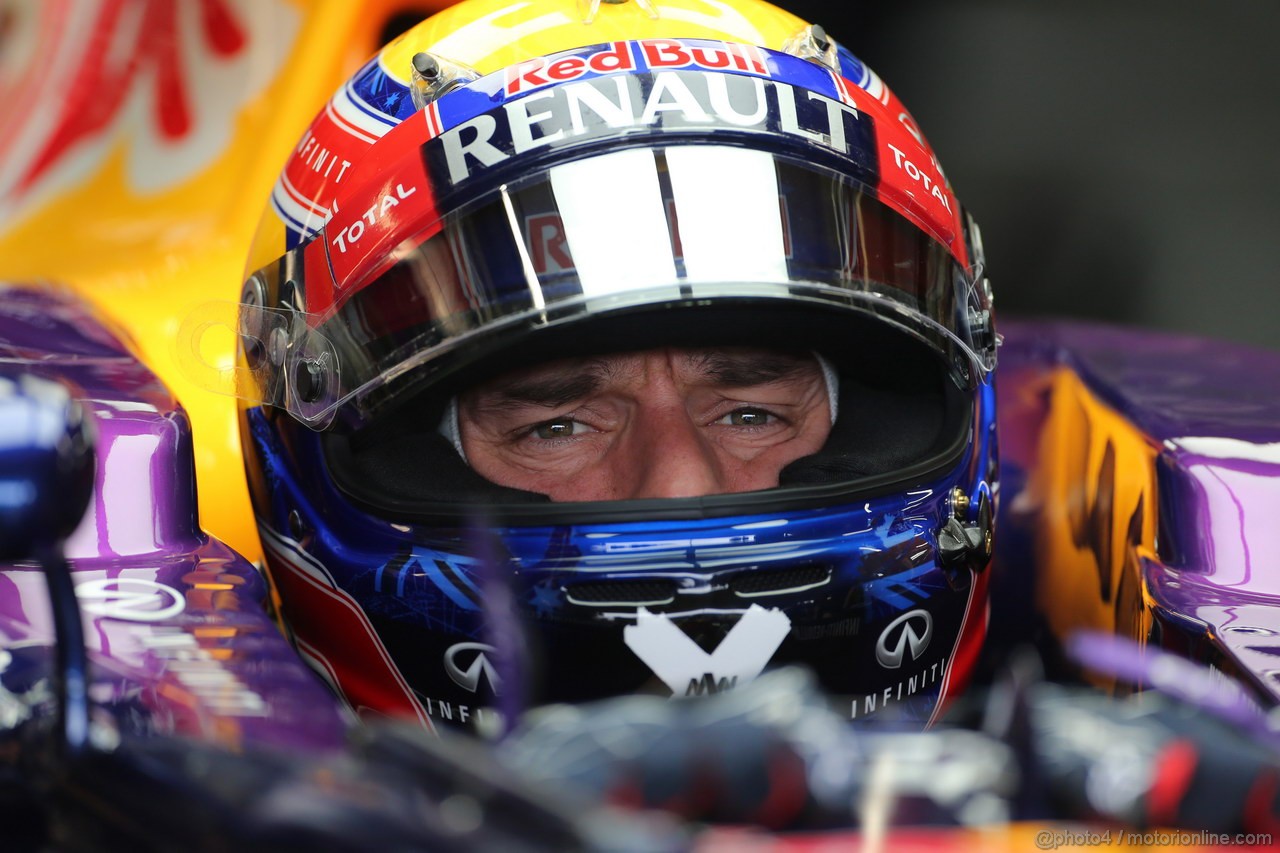 GP BRASILE, 22.11.2013- Prove Libere 1, Mark Webber (AUS) Red Bull Racing RB9 